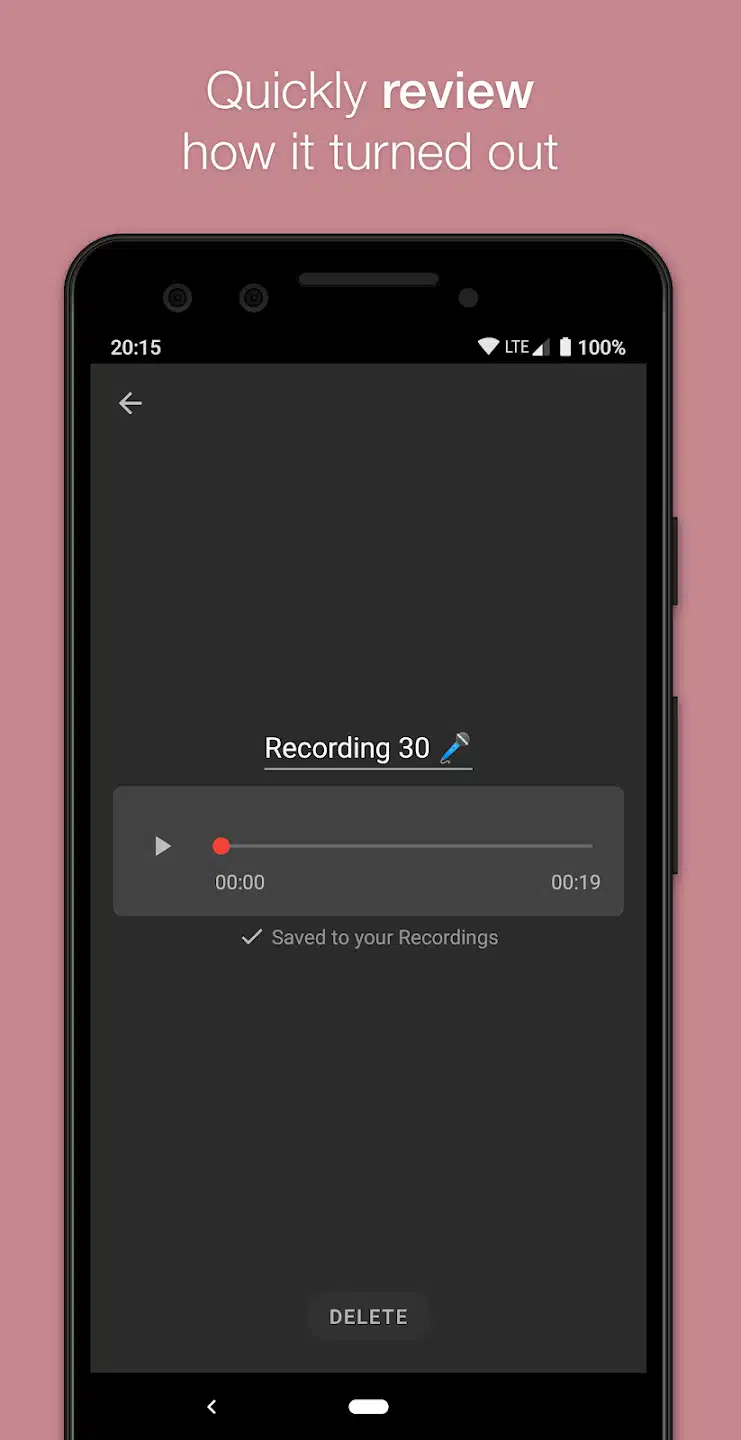 تطبيق Smart Recorder - High Quality - Voice Recorder