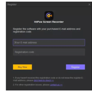 Registration HitPaw Screen Recorder