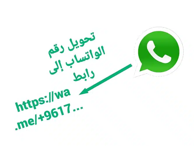 تحويل رقم الواتساب الى رابط