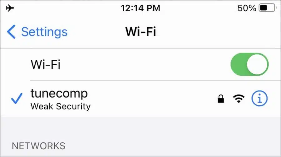 fix wi fi weak security iphone ios 14main62023c4d3c423