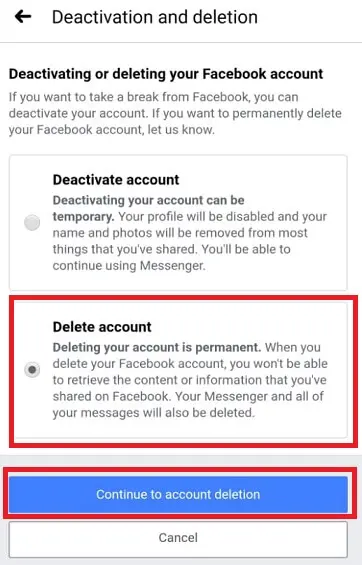 Permanently Delete Account