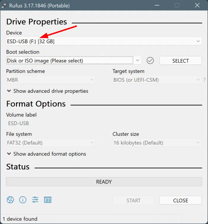 create windows 11 bootable USB with Rufus
