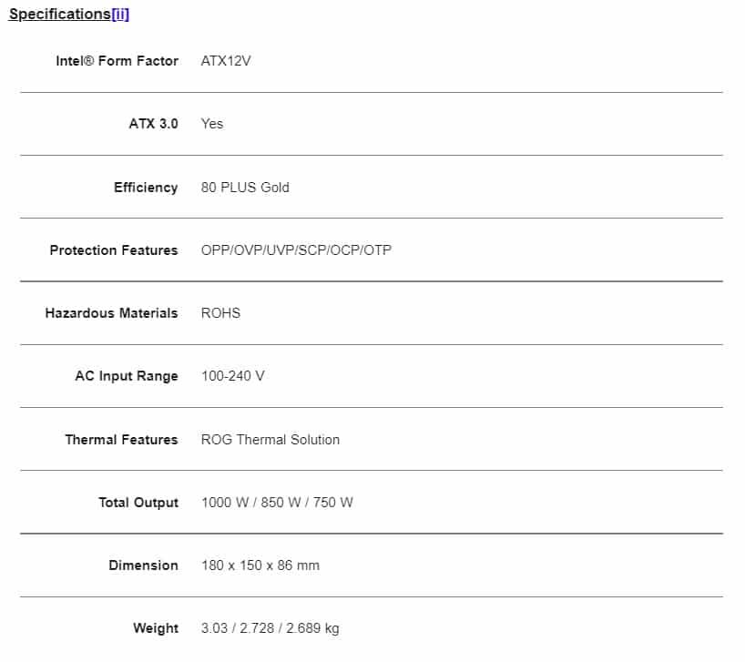 مزودات الطاقة Strix Gold Aura Edition