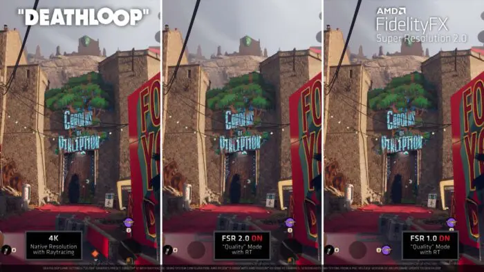 AMD FSR 2.0 vs FSR 1.0 vs Native Death Loop