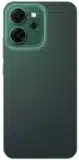 ظهر هاتف Oppo Reno 14 F باللون الاخضر يبرز لغة التصميم الهندسي وتوزيع عدسات الكاميرا الخلفية.