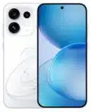 التصميم الكامل لهاتف أوبو رينو 14 (Oppo Reno 14 5G) باللون الأبيض من الأمام والخلف يستعرض لغة التصميم العامة وتوزيع الكاميرات.