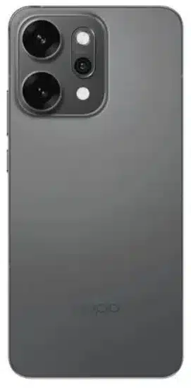 ظهر هاتف أوبو رينو 14برو (Oppo Reno 14 Pro 5G) باللون الأسود يبرز لغة التصميم الهندسي وتوزيع عدسات الكاميرا الخلفية.