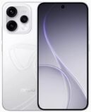 التصميم الكامل لهاتف أوبو رينو 15 (Oppo Reno 15) باللون الابيض من الأمام والخلف يستعرض لغة التصميم العامة وتوزيع الكاميرات.