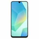 الواجهة الامامية لهاتف Samsung Galaxy A16 باللون اخضر فاتح، تظهر الشاشة والاطار المحيط بها.